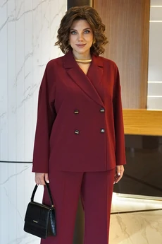 Костюм брючный 2437 бордо ALANI
