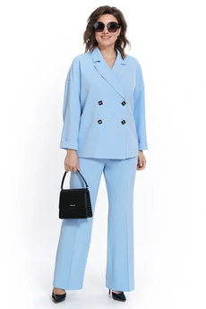 Костюм брючный 2437 голубой ALANI