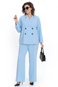 Костюм брючный 2437 голубой ALANI