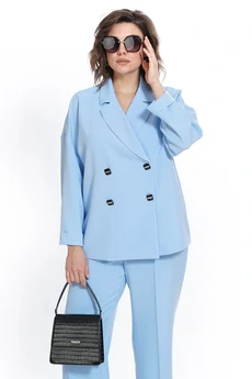 Костюм брючный 2437 голубой ALANI