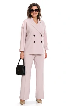 Костюм брючный 2437 пудра ALANI