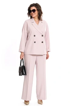 Костюм брючный 2437 пудра ALANI