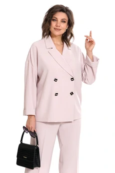 Костюм брючный 2437 пудра ALANI