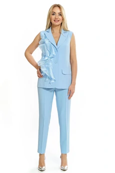 Костюм брючный 2478 голубой ALANI