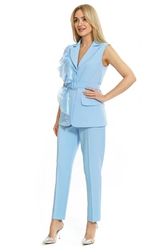 Костюм брючный 2478 голубой ALANI