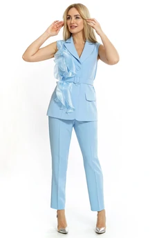 Костюм брючный 2478 голубой ALANI