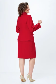 Костюм с юбкой 2490 красный ALANI