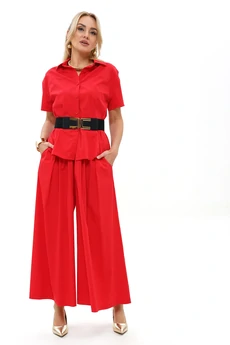 Костюм брючный 2494 красный ALANI
