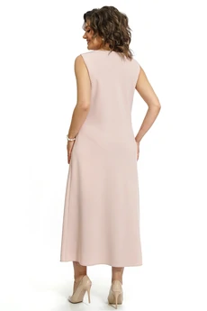 Костюм с платьем 2519 молоко + пудра ALANI
