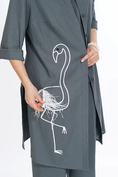 Костюм брючный 2521 серый ALANI