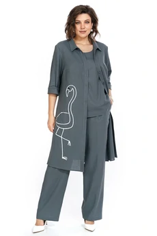 Костюм брючный 2521 серый ALANI