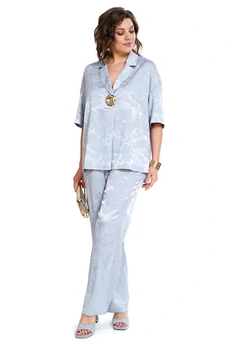 Костюм брючный 2523 голубой ALANI