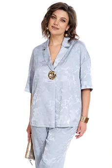 Костюм брючный 2523 голубой ALANI