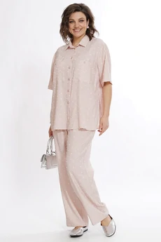 Костюм брючный 2527 пудра ALANI