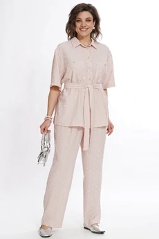 Костюм брючный 2527 пудра ALANI