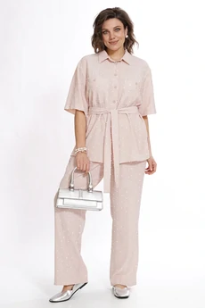 Костюм брючный 2527 пудра ALANI