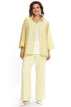 Костюм брючный 2530 желтый ALANI