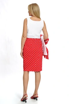 Костюм с юбкой 2533 красный ALANI