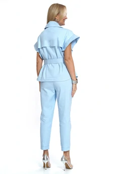 Костюм брючный 2541 голубой ALANI