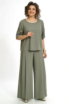 Костюм брючный 2551 олива ALANI