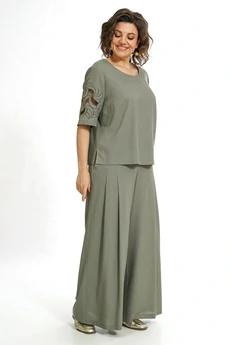 Костюм брючный 2551 олива ALANI