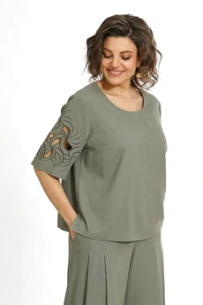 Костюм брючный 2551 олива ALANI