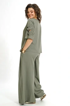 Костюм брючный 2551 олива ALANI