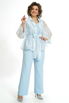 Костюм брючный 2552 голубой ALANI