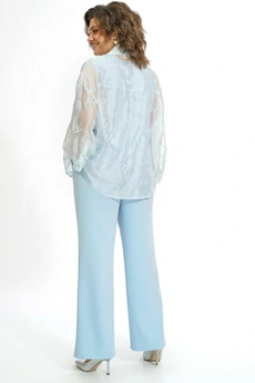 Костюм брючный 2552 голубой ALANI