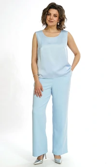 Костюм брючный 2552 голубой ALANI