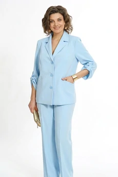 Костюм брючный 2555 голубой ALANI