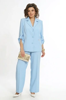 Костюм брючный 2555 голубой ALANI