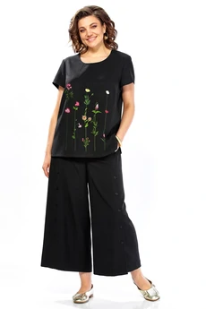 Костюм брючный 2557 черный ALANI