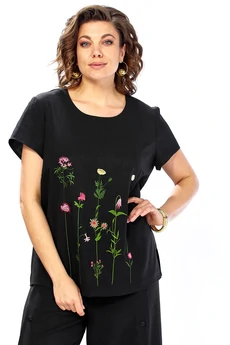 Костюм брючный 2557 черный ALANI