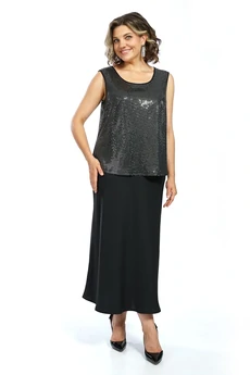 Костюм с юбкой 2657 черный ALANI