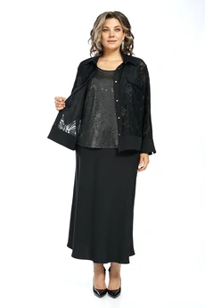 Костюм с юбкой 2657 черный ALANI