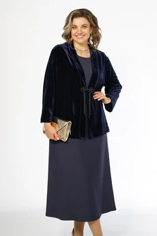 Костюм с платьем 2674 синий ALANI