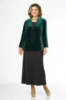 Костюм с платьем 2674 зеленый ALANI