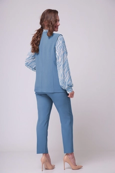 Костюм брючный 1085 голубой ALEZA