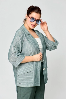 Костюм брючный 1203 зеленый ALEZA