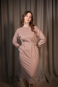 Платье 3008 бежевый ALIN