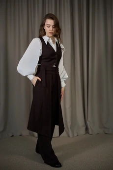 Костюм брючный 6006 шоколад ALIN