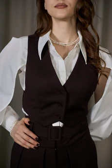 Костюм брючный 6006 шоколад ALIN