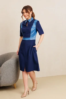 Платье 1000 синий Amori