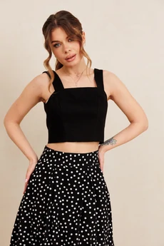 Костюм с юбкой 7102 черный+черный Amori