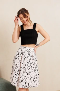 Костюм с юбкой 7102 красный+белый Amori