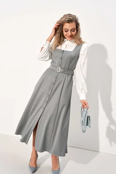 Сарафан+блузка 1064-1 серый AMUAR
