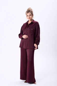Костюм брючный 1089 винный AMUAR