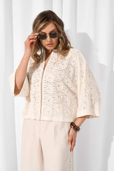 Костюм брючный 1118 молочный AMUAR