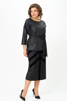 Юбка 1024-25 черный ANDINA CITY